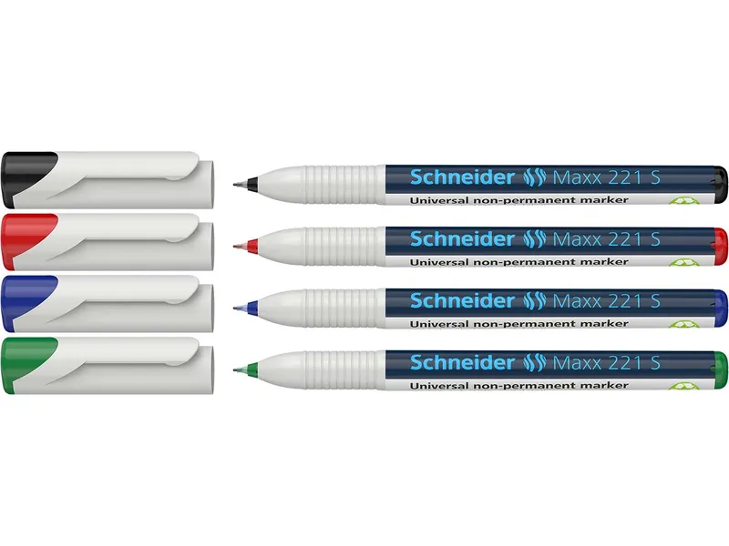 Schneider Schneider 4er-Set Universalmarker "Maxx 221 S", farbig sortiert – Produktbild 2 von 2
