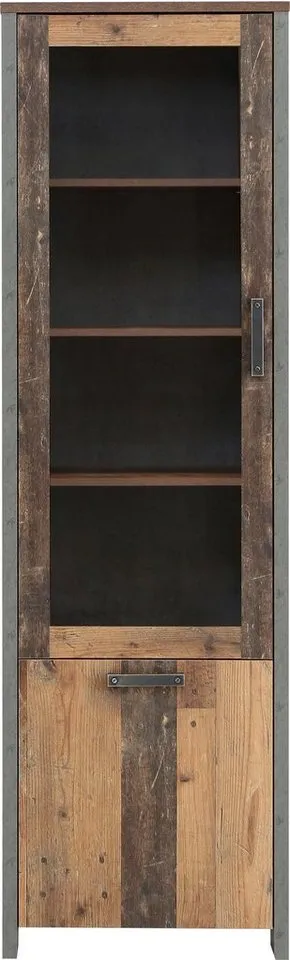 FORTE Vitrine Clif Höhe 204 cm, Beige, – Produktbild 3 von 4
