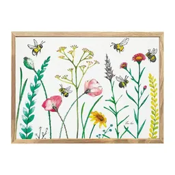 LIGARTI Kunstdruck »Bienen & Blumen« von LIGARTI | A4, A3 oder A2 | Wandbild | Poster | Kunst – Produktbild 1 von 1