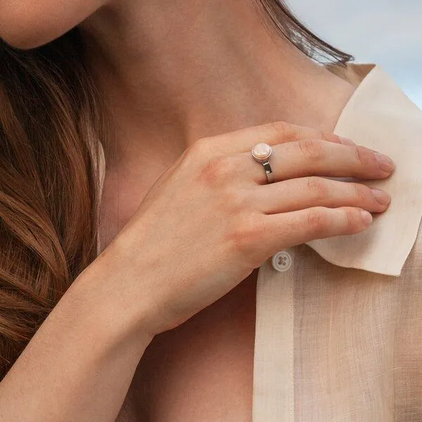 ALEXASCHA ALEXASCHA Größenverstellbarer Ring mit Stein, Silver, – Produktbild 6 von 7