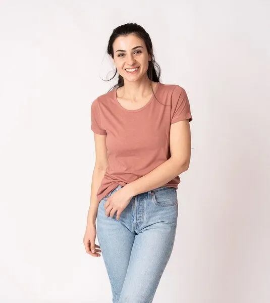 Gary Mash GARY MASH Damen Basicshirt aus Bambusviskose, Altrosa (rosa), – Produktbild 1 von 3