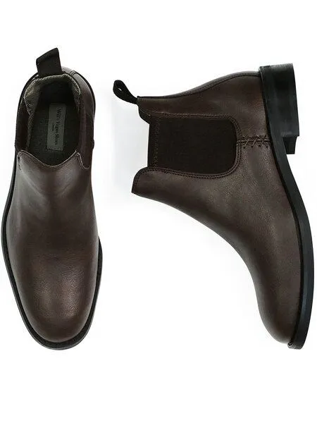 Will's Vegan Shop Will's Vegan Shop Wasserfeste Chelsea-Stiefel Herren, Dunkelbraun, – Produktbild 1 von 3