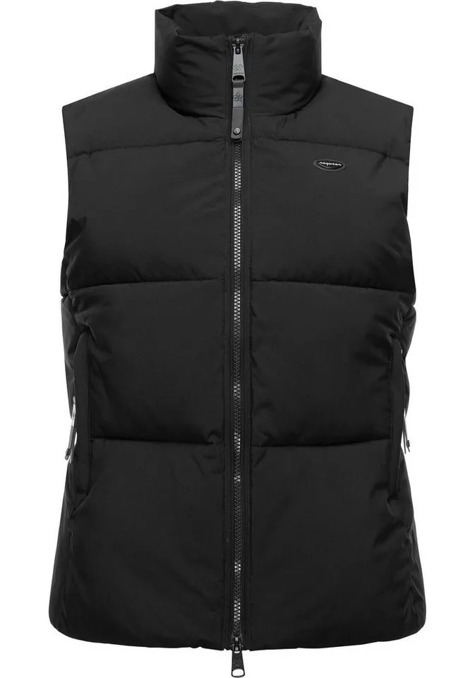 ragwear ragwear Steppweste Ailish Wasserdichte Damen Weste ideal für die Übergangszeit, Schwarz, – Produktbild 3 von 4