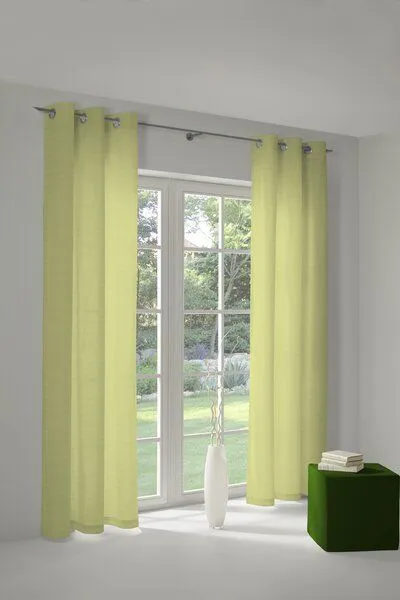 Nature by Adam Nature by Adam Vorhang aus 100% Bio-Baumwolle - Made in Germany - Uni Collection light, Hellgrün, – Produktbild 6 von 7
