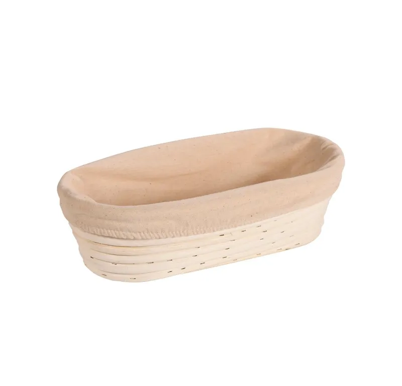 Kesper Kesper Gärkörbchen aus Rattan mit herausnehmbarem Textilfutter, oval, 28 x 15 cm – Produktbild 3 von 4