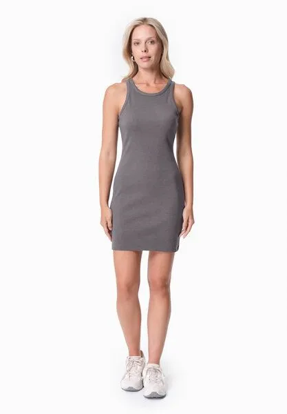 ORGANICATION ORGANICATION DERREN | Geripptes Kleid aus Bio-Baumwolle, Shadow, – Produktbild 1 von 3