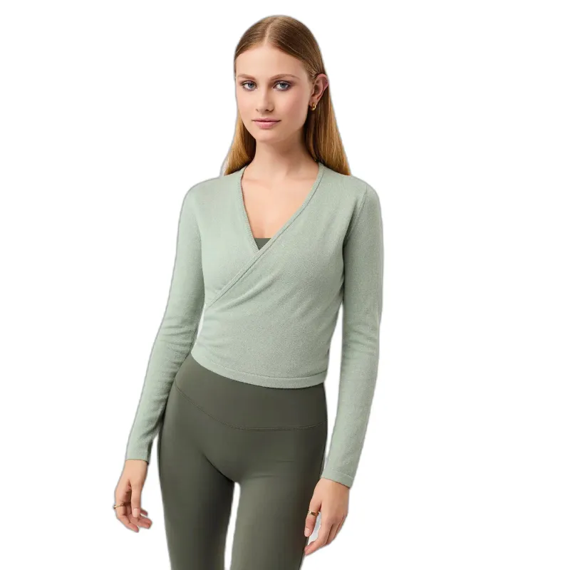mandala Strick-Wickeljacke Damen Mandala Wrap, Vert, – Produktbild 1 von 1