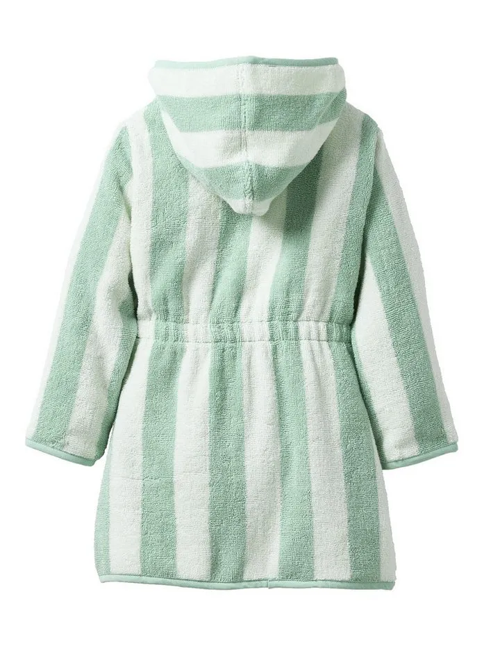 Vertbaudet Vertbaudet Kinderbademantel Kinder Bademantel STRANDKORB Capsule FAMILY, Recycelte Baumwolle, Gelb|grün, – Produktbild 2 von 3