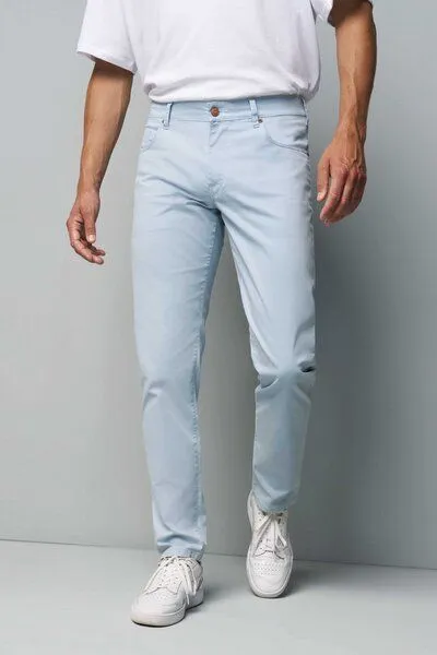 M 5 BY MEYER M 5 BY MEYER Summer Structure baumwoll Five Pocket, Blau (blau), – Produktbild 3 von 5