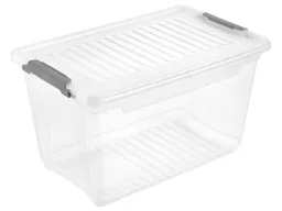 Keeeper keeeper Clip-Aufbewahrungsbox "Leonie" 28,5 x 18,5 x 16 cm, 5,4 l, natural transparent – Produktbild 1 von 1