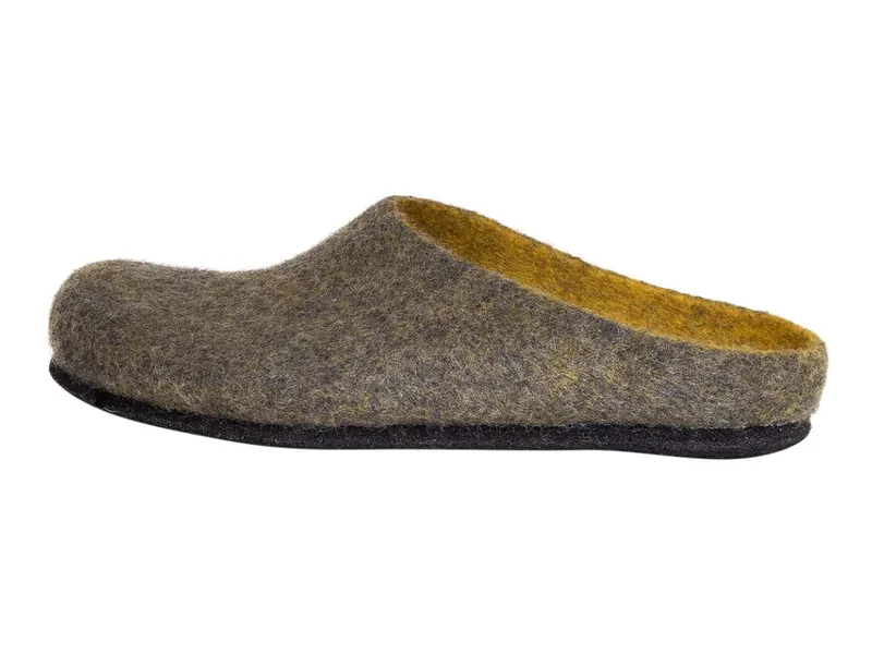 Magicfelt Magicfelt Filz-Hausschuh 709 aus 100% Merino-Wolle für Damen & Herren, Gelb, – Produktbild 1 von 6