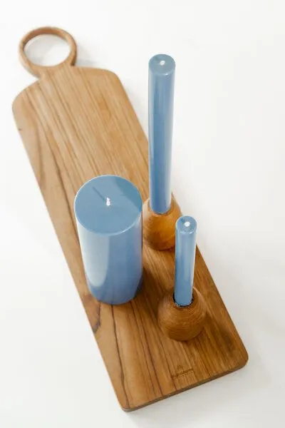 Originalhome Originalhome Kerzenständer aus recyceltem Teakholz, Ball, M, Natur, – Produktbild 4 von 4