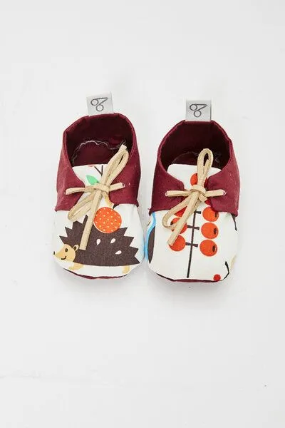 bobbé bobbé vegane Baby-Schuhe aus Bio-Baumwolle – Forest Tales, Rot, – Produktbild 3 von 4