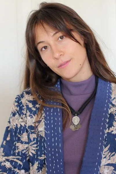 ManduTrap ManduTrap Boho Cardigan Damen – leichte Übergangsjacke aus recycelter Baumwolle (Kantha) – Sunaja, Gelb, – Produktbild 4 von 4