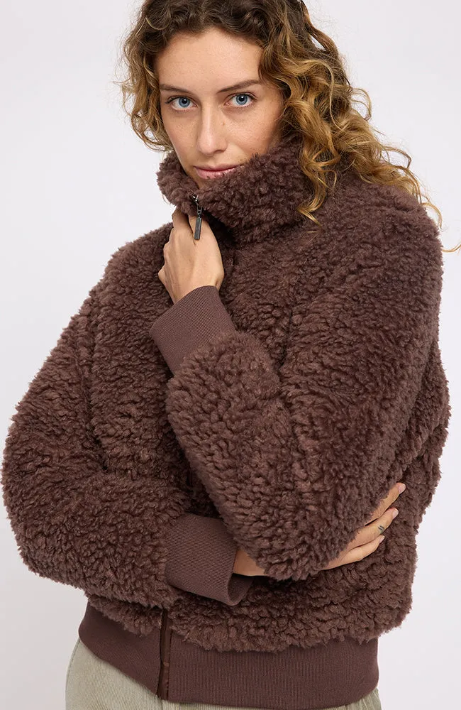 Mazine Mazine Damen vegan Jacke Kunstpelz Kastanienbraun, Braun, – Produktbild 2 von 2
