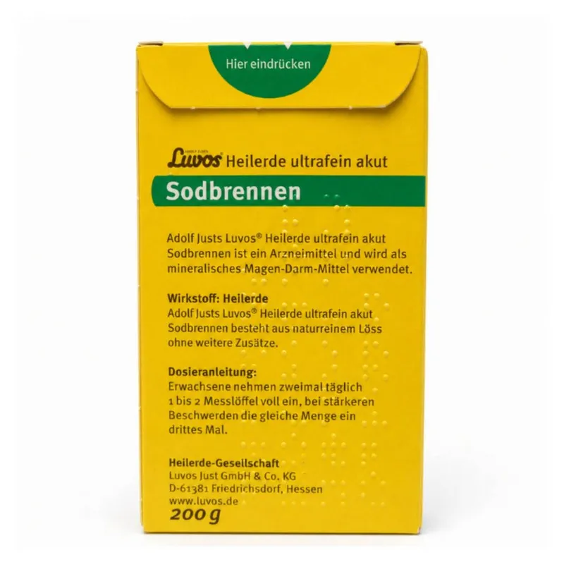 Luvos Luvos Heilerde-Pulver für Sodbrennen, ultrafein akut, 200 g – Produktbild 4 von 4