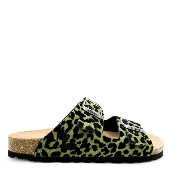 thies Vegane "thies ® Rec Leo Sandale" aus rec. PES, Emerald leo, – Produktbild 1 von 4