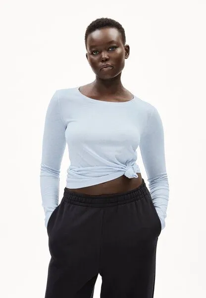 ARMEDANGELS ARMEDANGELS ENRICCAA SOFT Damen Longsleeve Slim Fit aus Bio-Baumwolle, Morning sky, – Produktbild 1 von 4