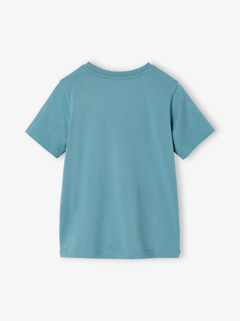 Vertbaudet T-Shirt mit Print für Jungen BASIC, Aqua, – Produktbild 2 von 3