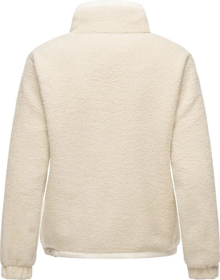 ragwear ragwear Plüschjacke Nordicka Sportliche Kapuzenjacke mit Kunstleder-Elementen, Beige|braun, – Produktbild 3 von 3