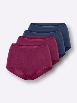 wäschepur Taillenslip 2x malve-meliert + 2x marine-meliert – Produktbild 1 von 1