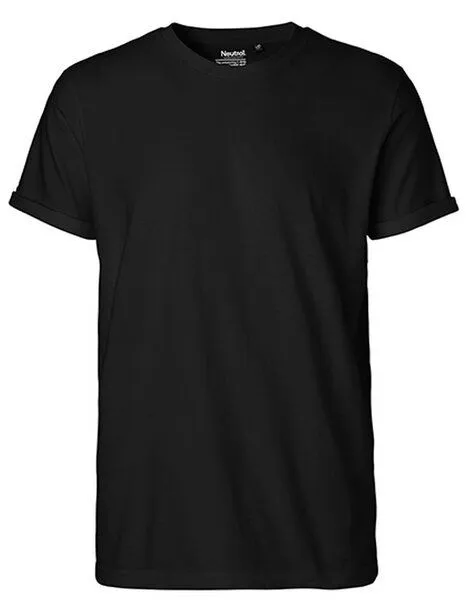 Neutral Neutral® Unisex T-Shirt Rollärmel Bio Baumwolle, Schwarz, – Produktbild 2 von 4