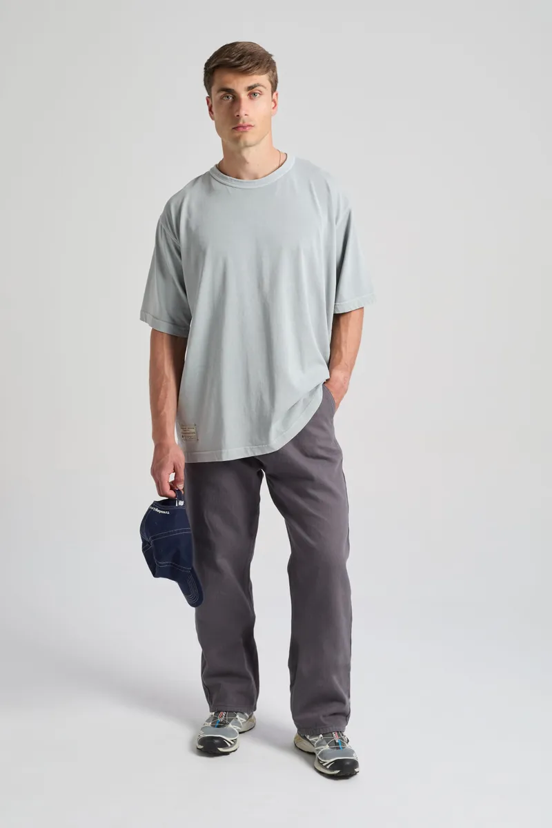 Trendsplant Trendsplant Herren vegan T-Shirt Von Supply Oversize Quarry Blue, Hellblau, – Produktbild 1 von 2