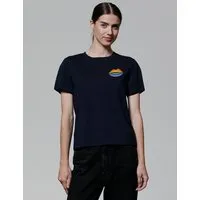 watapparel watapparel T-Shirt Frauen Kuss Kuss, French navy, – Produktbild 1 von 1