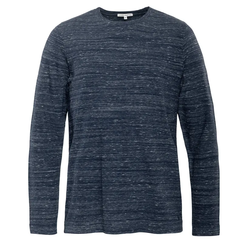 Living Crafts Living Crafts Herren Langarm-Shirt (100% Bio-Baumwolle), Blau, – Produktbild 5 von 7