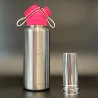 JN JuNiki's JN JuNiki's JuNiki´s® eco line isolierte Edelstahl Trinkflasche 1000ml Pink/Weiss + Teefilter – Produktbild 1 von 1