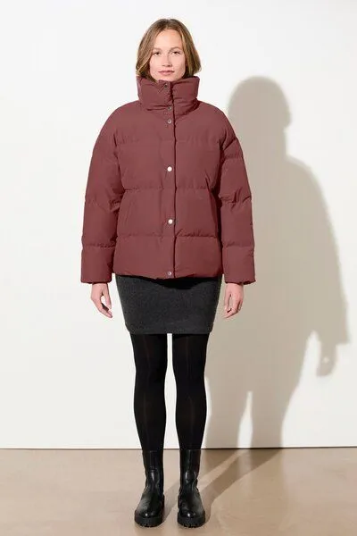 LangerChen LangerChen Gesteppte Jacke aus Eco Daune mit Stehkragen, Burgundy (rot), – Produktbild 1 von 4
