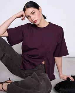 JAN N JUNE JAN 'N JUNE Damen vegan T-Shirt Nadil Rot – Produktbild 1 von 1