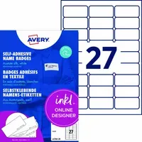 Avery Zweckform Avery Zweckform Selbstklebende Namens-Etiketten Laser "L4784" 540 Stk. 63,5x29,6mm, Weiß, – Produktbild 3 von 3