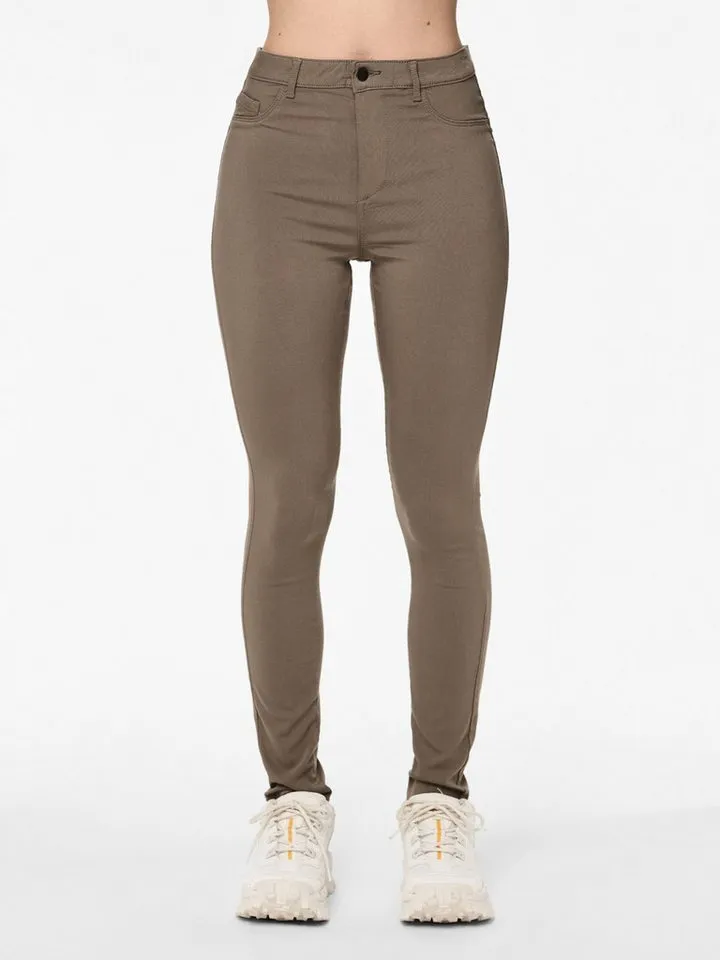 Pieces Pieces Skinny-fit-Jeans (1-tlg) Plain/ohne Details, Braun, – Produktbild 2 von 4