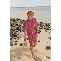 Tranquillo Jerseykleid Ninaa aus Biobaumwolle - red wildflowers / S – Produktbild 1 von 3