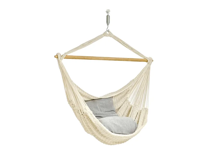 HängemattenGlück HängemattenGlück Balao Hängesitz Grande 120 x 260 cm Netzfläche, Natur, – Produktbild 1 von 2