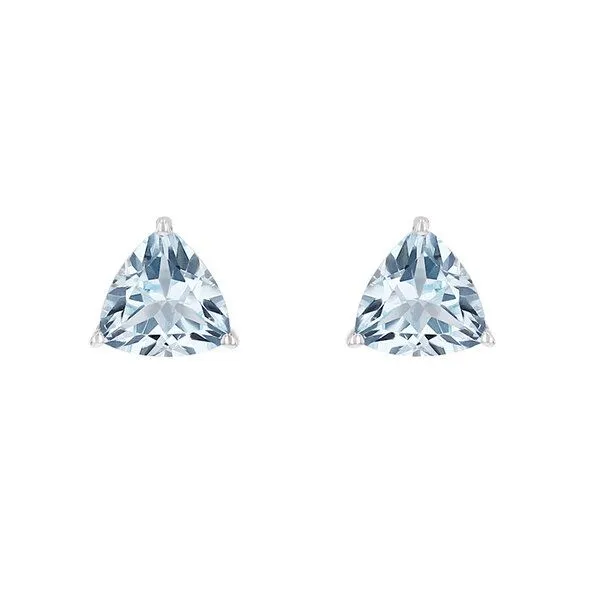 Eppi Eppi Silberne Ohrringe mit himmlisch blauen Topasen Nellie, Weiss, – Produktbild 1 von 3