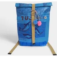 REFISHED fair fashion REFISHED fair fashion Rucksack 'BACKPACK' - upcycelte Fischfuttersäcke, #fish blau-aqua (blau), – Produktbild 1 von 2