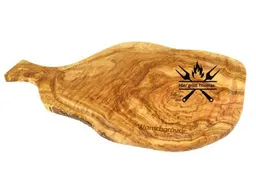 Olivenholz erleben Olivenholz erleben Steakbrett XXL mit Griff & Rille 40 - 45 cm – Produktbild 1 von 1