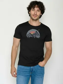 GreenBomb GREENBOMB Peak Circle Guide - Sportliches T-Shirt aus Bio-Baumwolle / hochwertiger Print / GOTS / Fair & Vegan – Produktbild 1 von 1