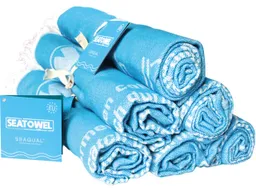 Handtuch aus Recycling-PET "Seatowel" 100 x 170 cm, inkl. 1-seitigem Aufdruck – Produktbild 1 von 1