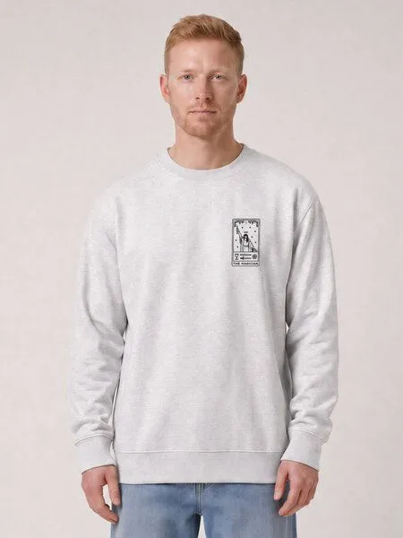 watapparel watapparel Sweatshirt Unisex Tarot The Magician, Cool heather grey, – Produktbild 2 von 2