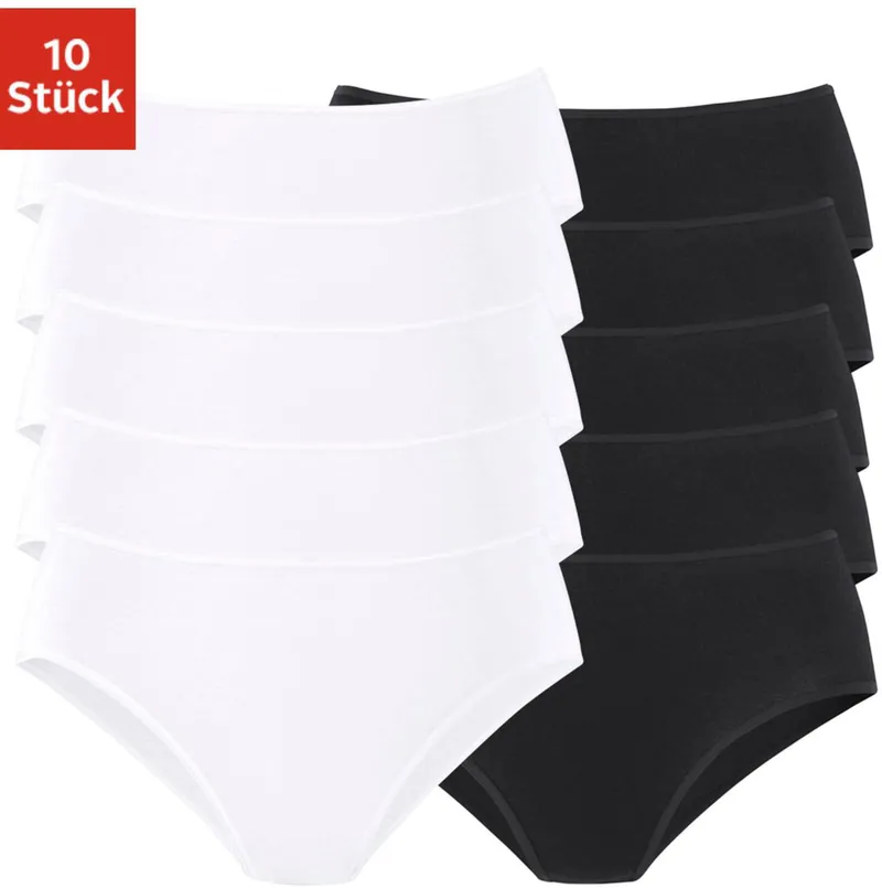 petite fleur by Lascana Jazz-Pants Slips weiß, schwarz, Weiß, schwarz, – Produktbild 2 von 3