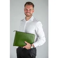 GREVIRO GREVIRO Laptop & Device Tasche aus Kaktusleder (vegan) - für MacBook, iPad, Surface, Galaxy & HP EliteBook bis 14", Grün, – Produktbild 1 von 1