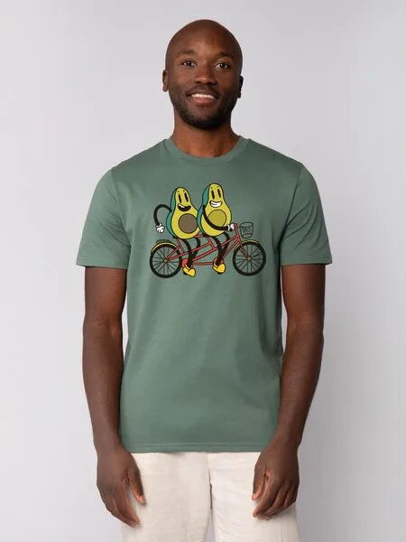 watapparel watapparel T-Shirt Unisex Avocado Fahrrad, Green bay, – Produktbild 1 von 3