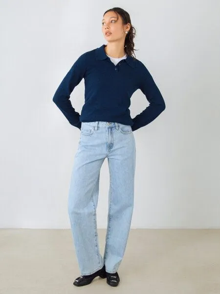 Honest Basics Honest Basics Damen Straight Jeans aus 100% Bio-Baumwolle, Blue, – Produktbild 1 von 4