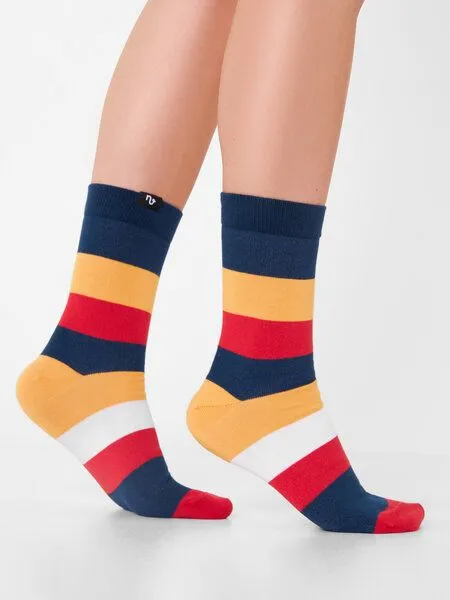 Natural Vibes Natural Vibes Bunte Socken Bio GOTS | Herren Damen Socken | Stripes, Sunset, – Produktbild 1 von 3