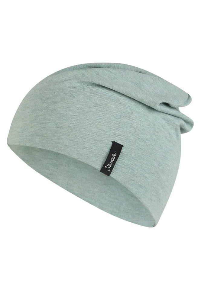 Sterntaler Sterntaler Beanie OCS Beanie melange (1-St) Kindermütze aus weichem Melange-Singlejersey, Silberfarben, – Produktbild 1 von 5