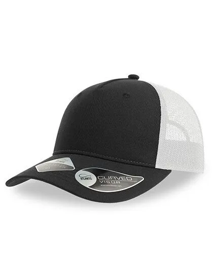 Atlantis Headwear Atlantis Headwear Zion Cap Mesh zweifarbig aus Recyceltem Polyester, Schwarz/weiß, – Produktbild 1 von 3