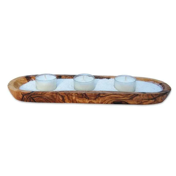 Olivenholz erleben Olivenholz erleben Badablage / Baguetteschale (L30) aus Olivenholz – Produktbild 6 von 7